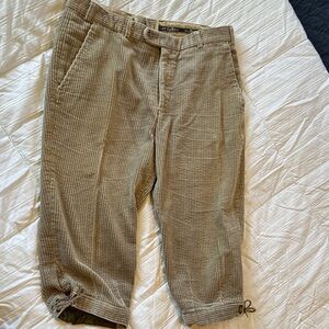 Vintage Corduroy Drawstring Hem Men's knickers — tan